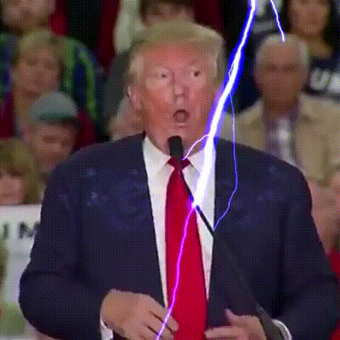 Politics Funny Donald Trump Lightning GIF