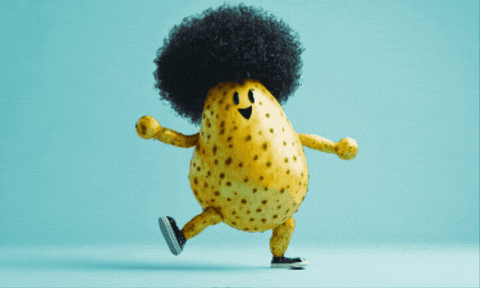 Polka Dots Dancing Potato GIF