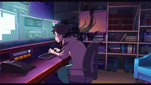 Pompo The Cinephile Intense Typing Fast GIF