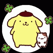 Pompompurin Cute Cat Ears GIF