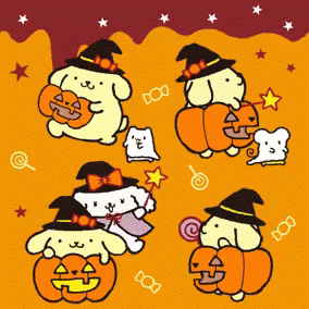 Pompompurin Halloween Pumpkin GIF