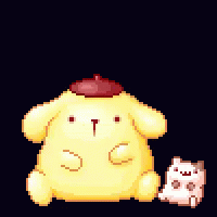 Pompompurin Pixel Cute Sleepy GIF