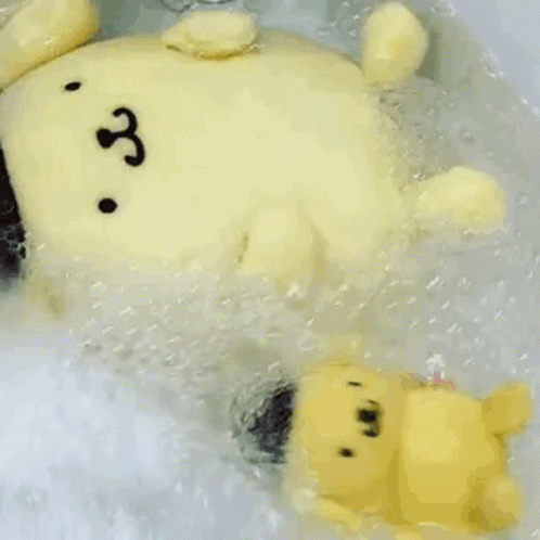 Pompompurin Plushie Washing Machine GIF