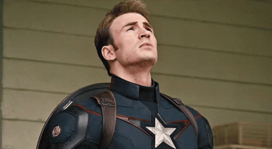 Pondering Captain America GIF