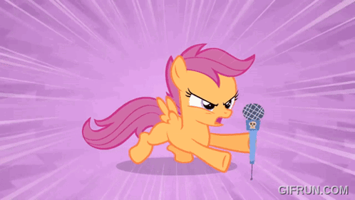 Pony Holding Microphone