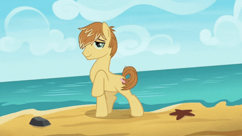 Pony Holding Pink Heart GIF