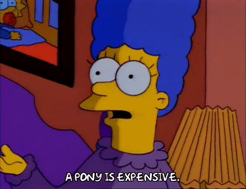Pony Is Expensive Marge Simpson GIF