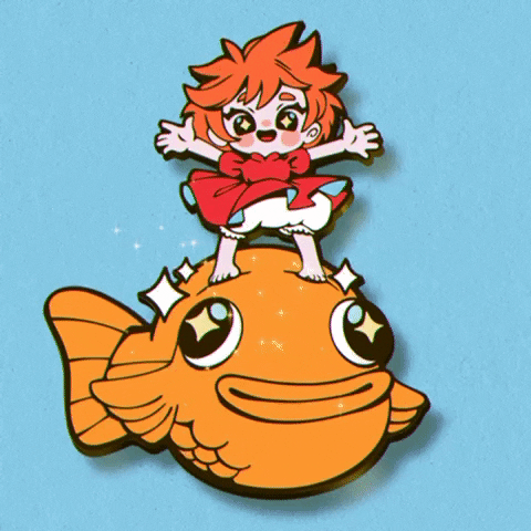 Ponyo Cartoon Drawing GIF