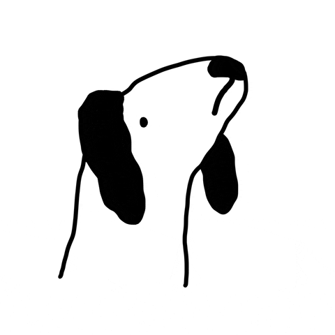 Poodle Black And White Animation GIF