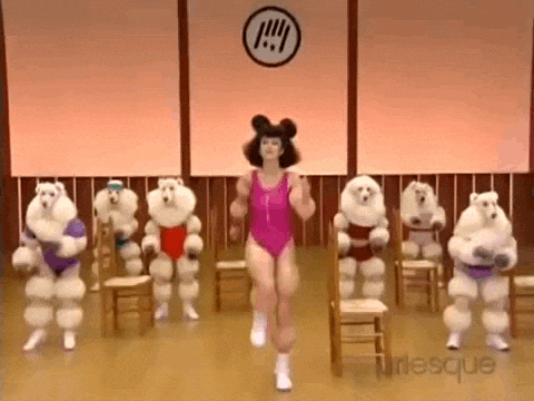 Poodle Exercising Foot Steps GIF