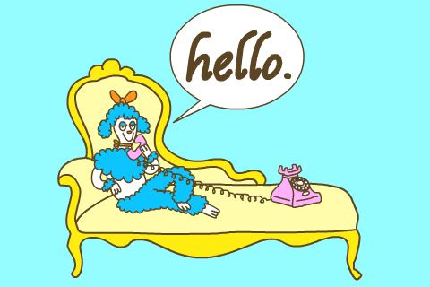 Poodle Relaxing Taking Phone Calls GIF