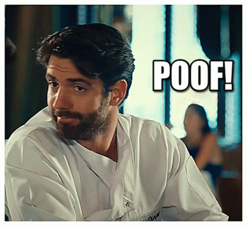 Poof Hand Vanish Man GIF