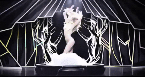 Poof Smoke Lady Gaga Applause Music Video GIF