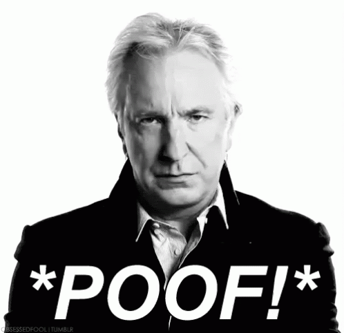 Poof There Go Your Pants Alan Rickman GIF