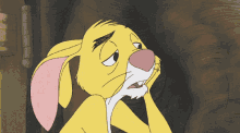 Pooh Bored Tired Rabbit GIF