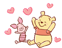 Pooh Piglet Sticker GIF