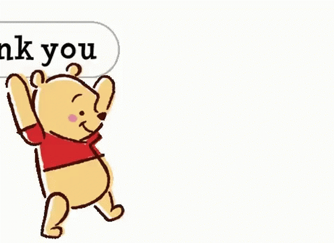 Pooh Piglet Thank You So Much Bow GIF
