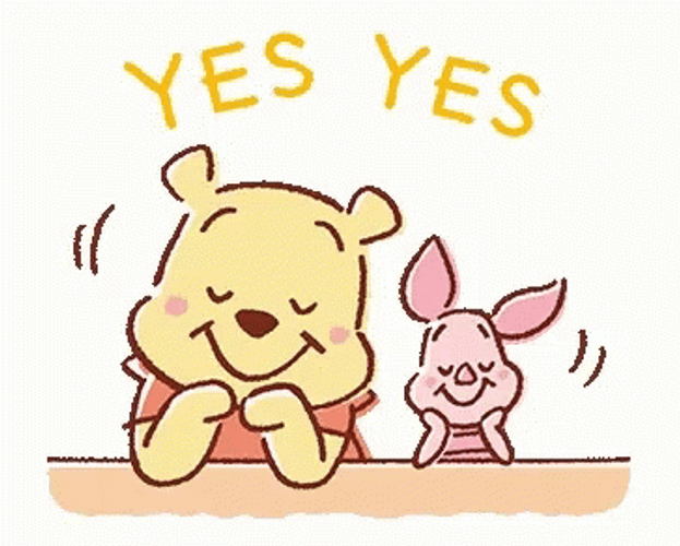 Pooh Piglet Yes Yes GIF