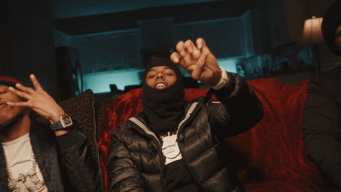 Pooh Shiesty Rapping In Red Couch GIF