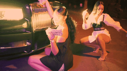 Pooh Shiesty Rapping With Girls Dancing GIF