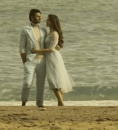 Pooja Hegde And Eadge Shyam Hug Romantic GIF