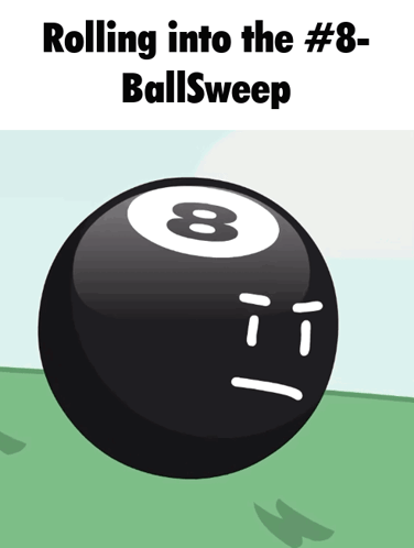 Pool Ball Face Rolling Into 8 Ball