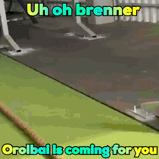 Pool Cue On Table Saying Uh Oh Brenner Orolbail Is Coming For You GIF