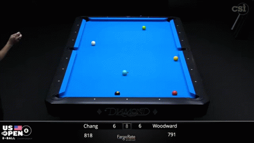 Pool Game on Diamond Table