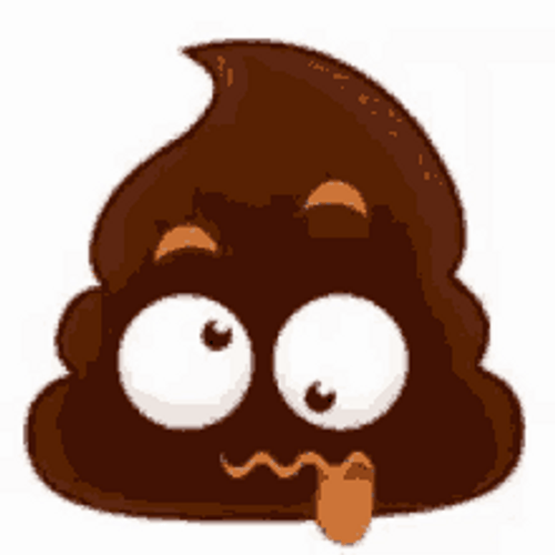Poop Emoji Dizzy Sticking Tongue Out GIF