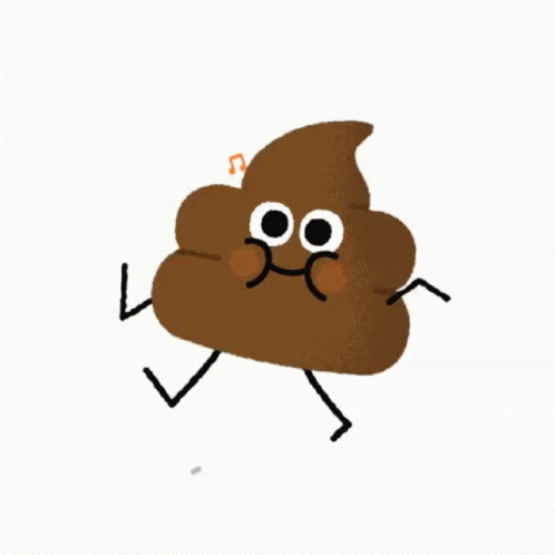 Poop Emoji Walking Meme GIF
