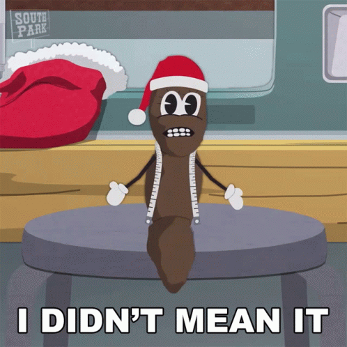 Poop in Santa Hat Saying I Didn't Mean It