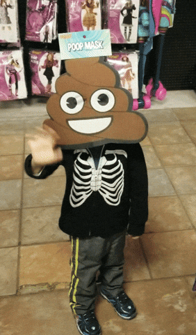 Poop Nerd Emoji Meme Costume GIF
