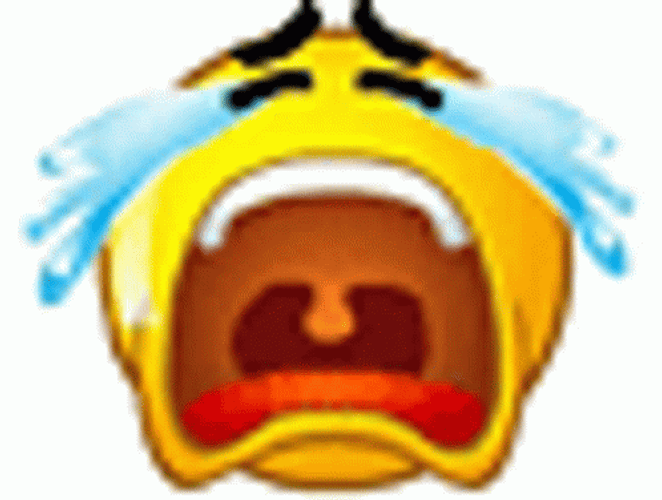 Poor Crying Emoji Screaming His Sadness GIF