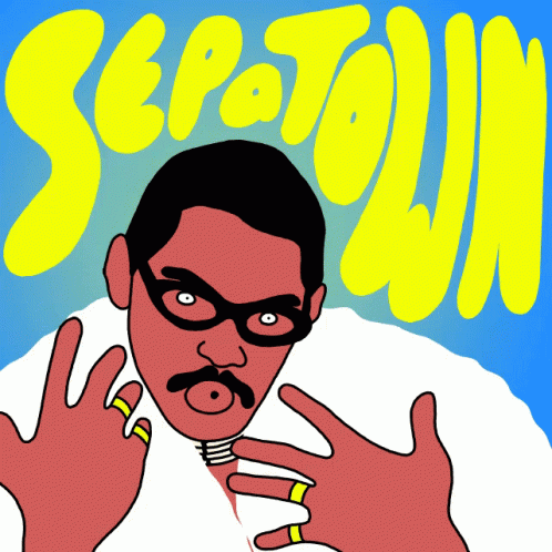 Pootie Tang Animation Yellow Calligraphy GIF
