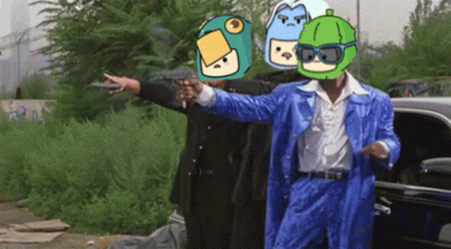 Pootie Tang Gun Shooting Animated Heads GIF