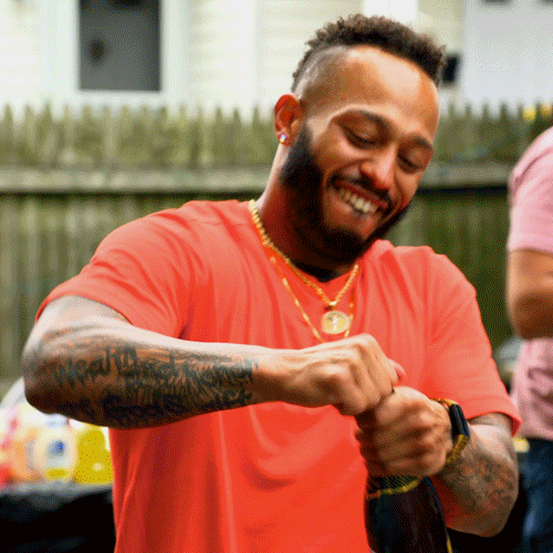 Pop Champagne Man Happily Opening Bottle GIF