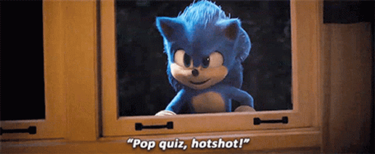 Pop Quiz Hot Shot Sonic GIF 