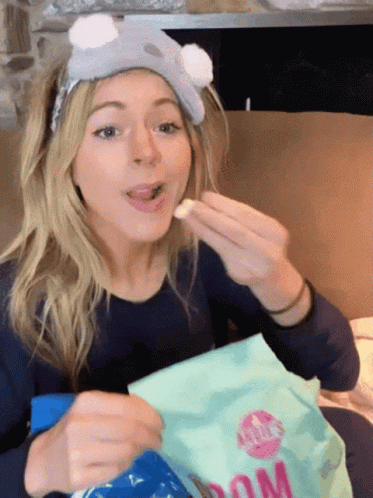 Lindsey Striling Popcorn Eating GIF