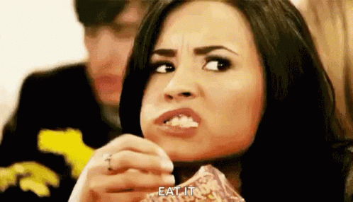 Demi Lovato Popcorn Eating GIF