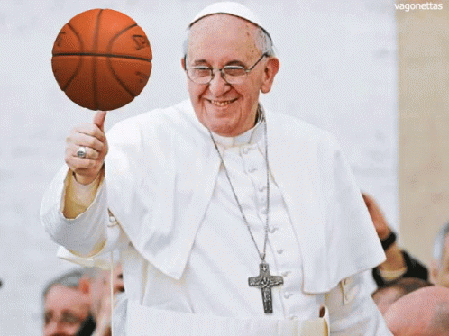 Pope Francis Spinning Mobile Basketball GIF