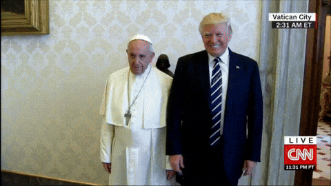 Pope Mobile Pope Francis Donald Trump Meme GIF