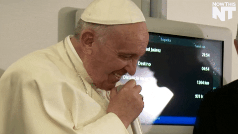 Pope Mobile Pope Francis Laughing GIF