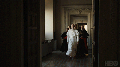 Pope Wearing Cassock Is Mobile GIF