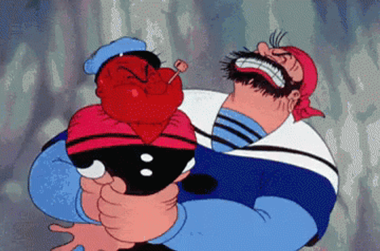 Popeye Boiling Radish Head GIF