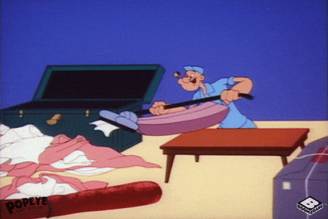 Popeye Folded Clothes Creative Way GIF