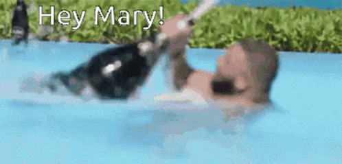 Popping Bottle Of Beer Happy Birthday Mary GIF