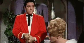 Elvis Presley Popping Champagne GIF