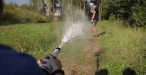 Champagne Cork Popping Outdoors GIF