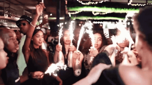 Sparkling Popping Champagne GIF