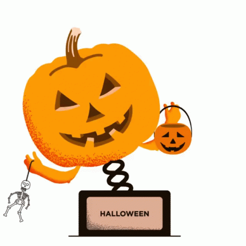 Popping Pumpkin Dance For Halloween GIF